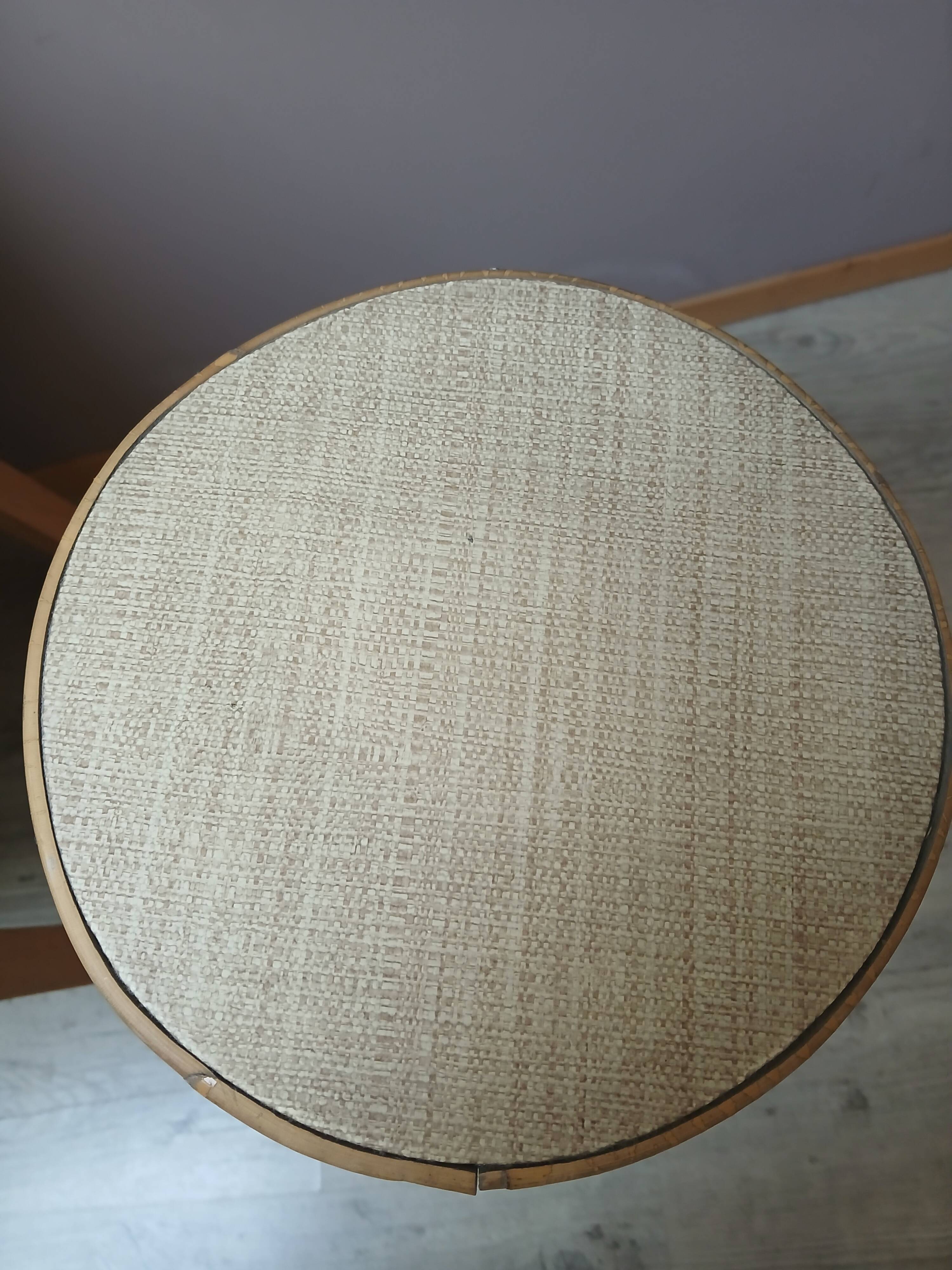 Sellette vintage en rotin