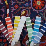 Hand knotted rug, vintage Turkish rug 245x303 cm