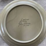 6 assiettes peintes à la main, atelier du revernay vintage