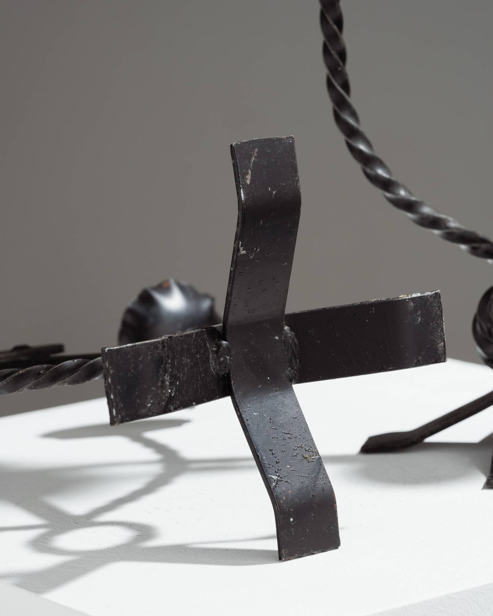 Pair of Brutalist Candlesticks, 1950s