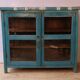 Old glazed sideboard in original blue patina Burmese teak