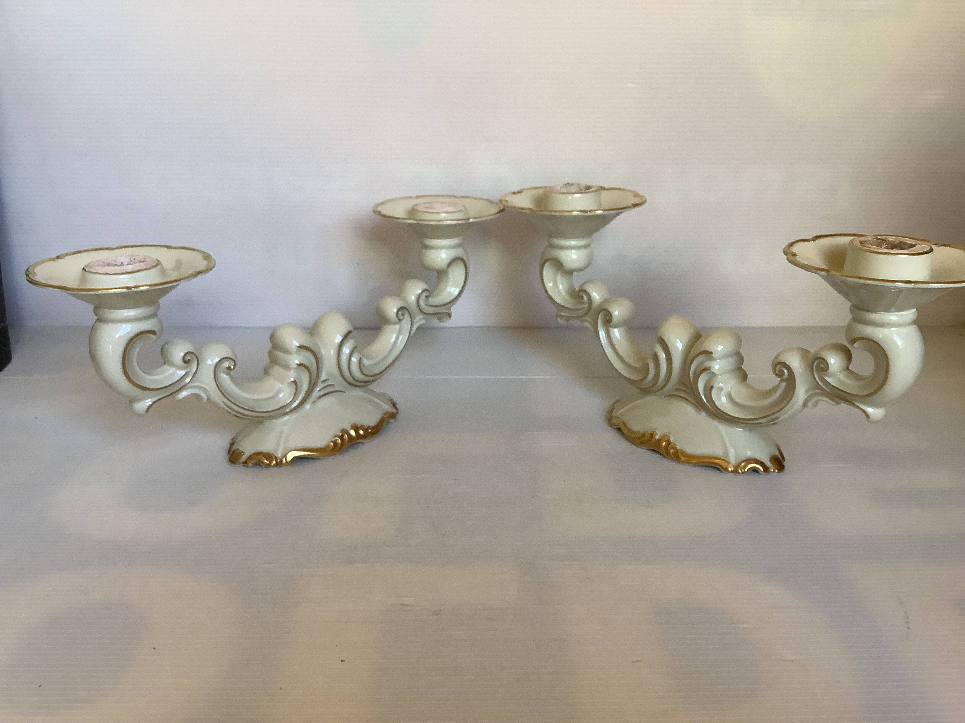 Pair of double candlesticks Bavaria Edelstein