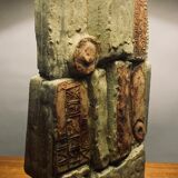 1960s Bernard Rooke Abstract Pottery Ceramic Table Lamp