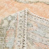 6x9 Peach Orange Antique Vintage Rug 175x293Cm SK 21471