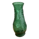 Vase vintage en verre vert année 1950 Bambicho Marseille décor fruits