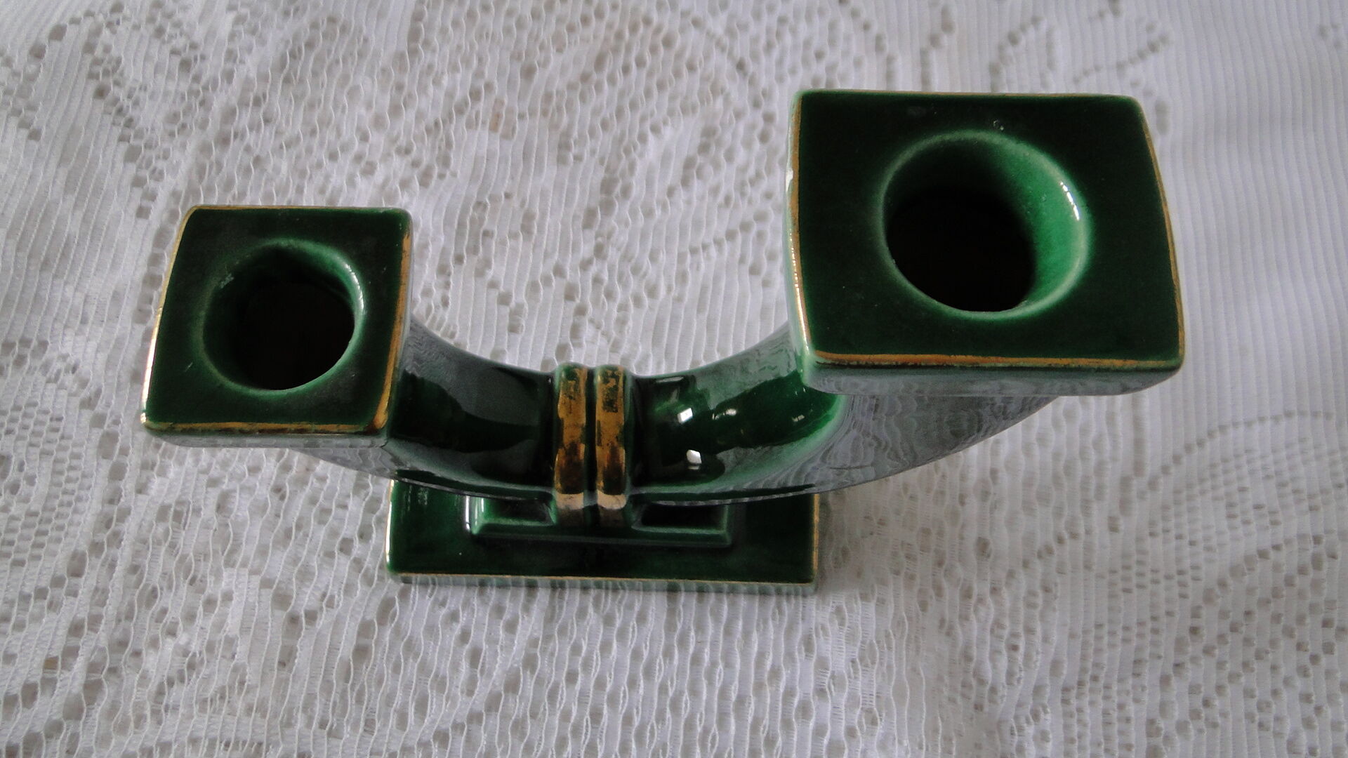 2-spoke art deco candle holder