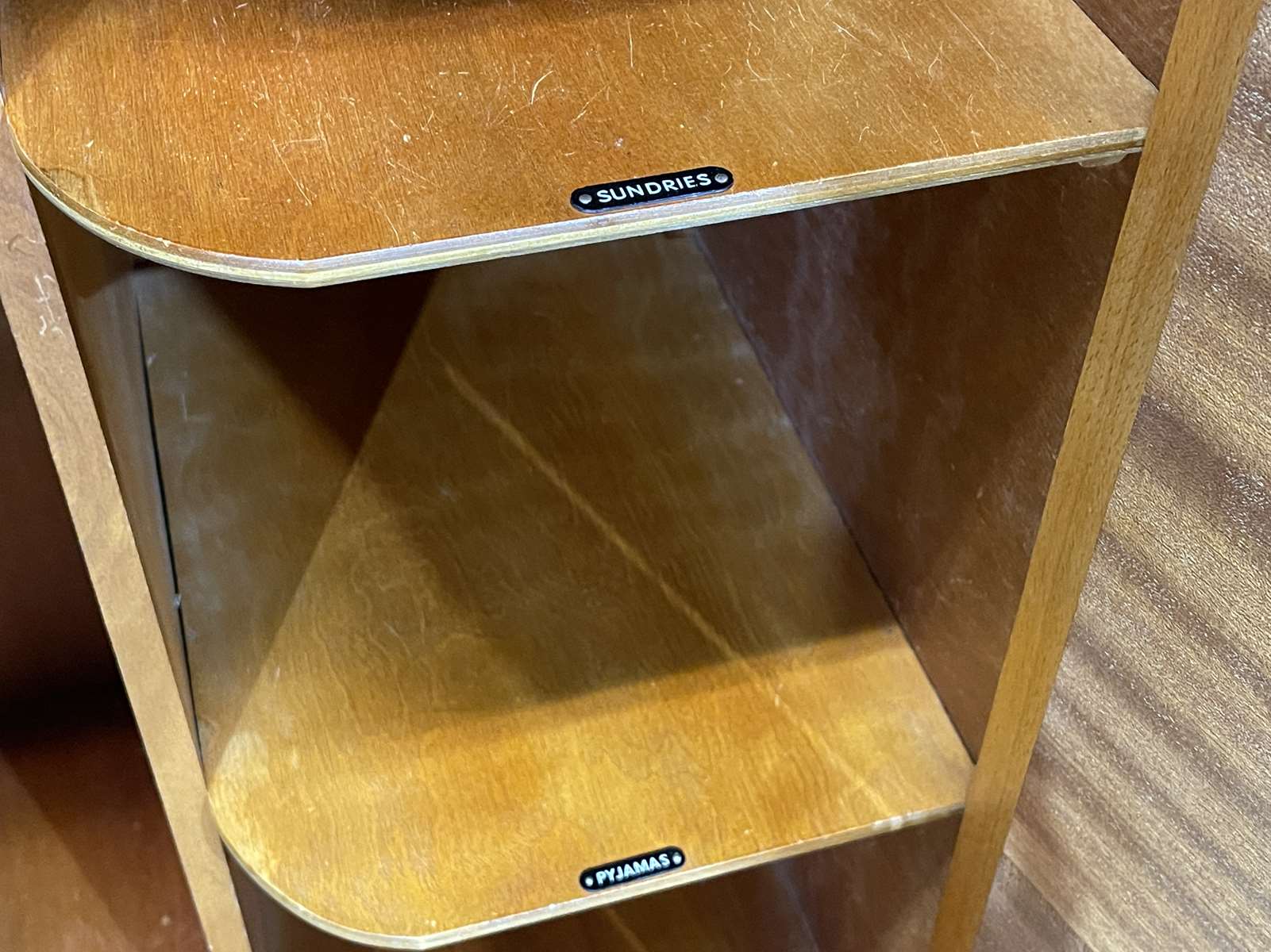 English student wardrobe made of walnut from the 1930s