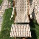 Folding garden chair and his foot rests, folding Napoleon III