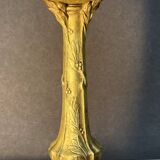 Beautiful and old oil lamp in gilded bronze, attributed to Georges Leleu