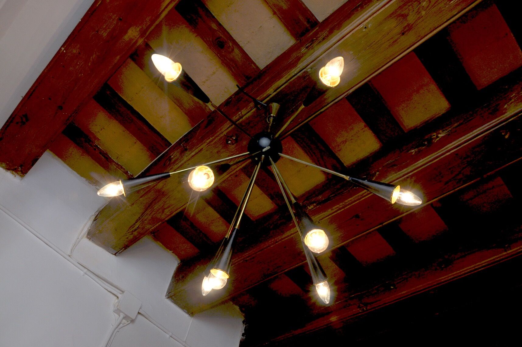 Sputnik 9-armed lustre, Italy, 1960