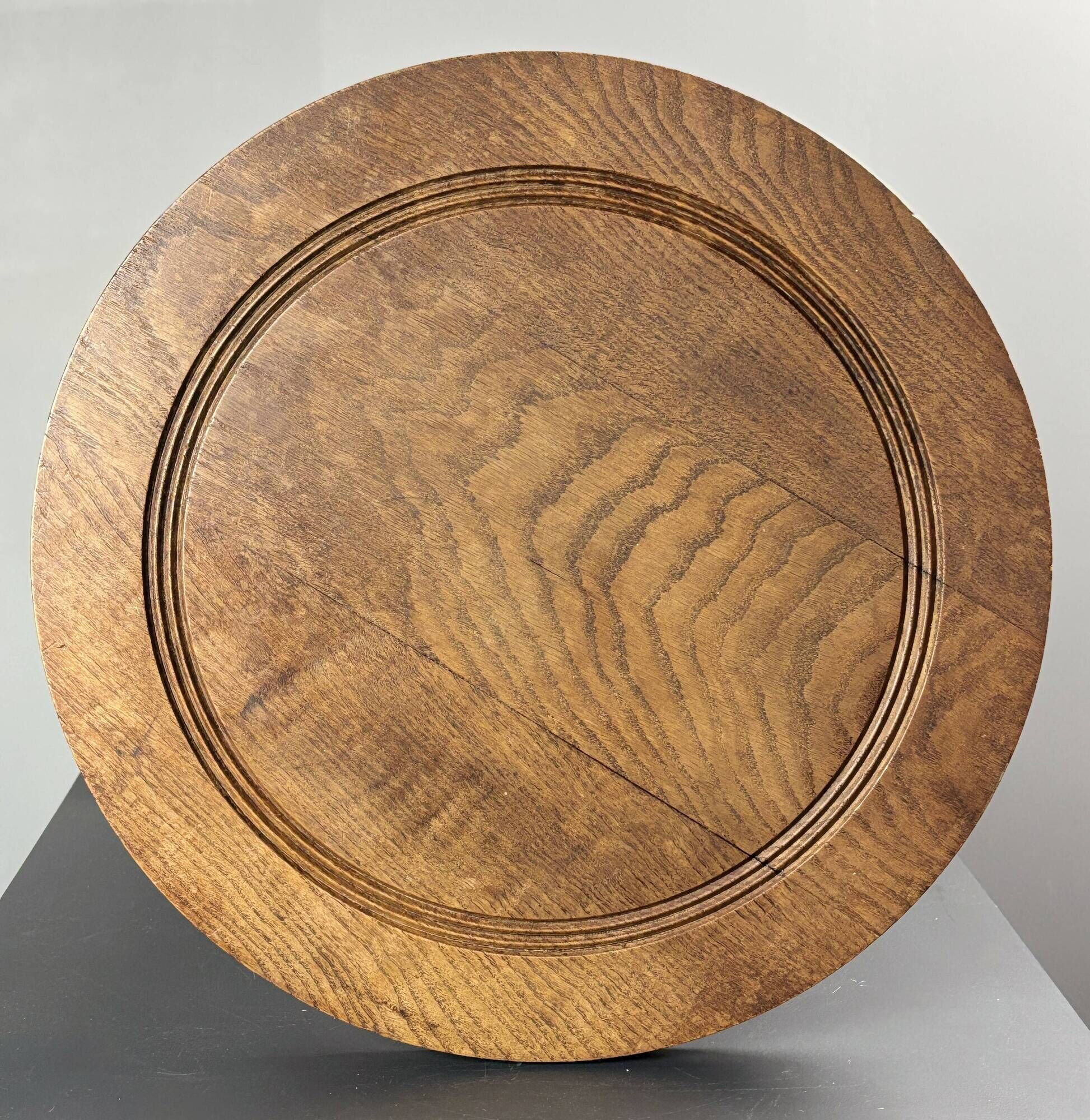 Chunky low wood turned side table in the style of Charles Dudouyt, 1950s