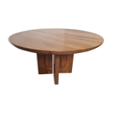 Elm dining table by Luigi Gorgoni, 80s
