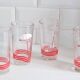 Set of 4 orangeade glasses, Made in Yugoslavia