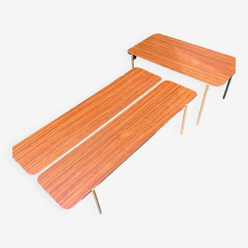 Pair Coffee tables from the mid-twentieth century, minimalist Scandinavian style.