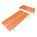 Pair Coffee tables from the mid-twentieth century, minimalist Scandinavian style.