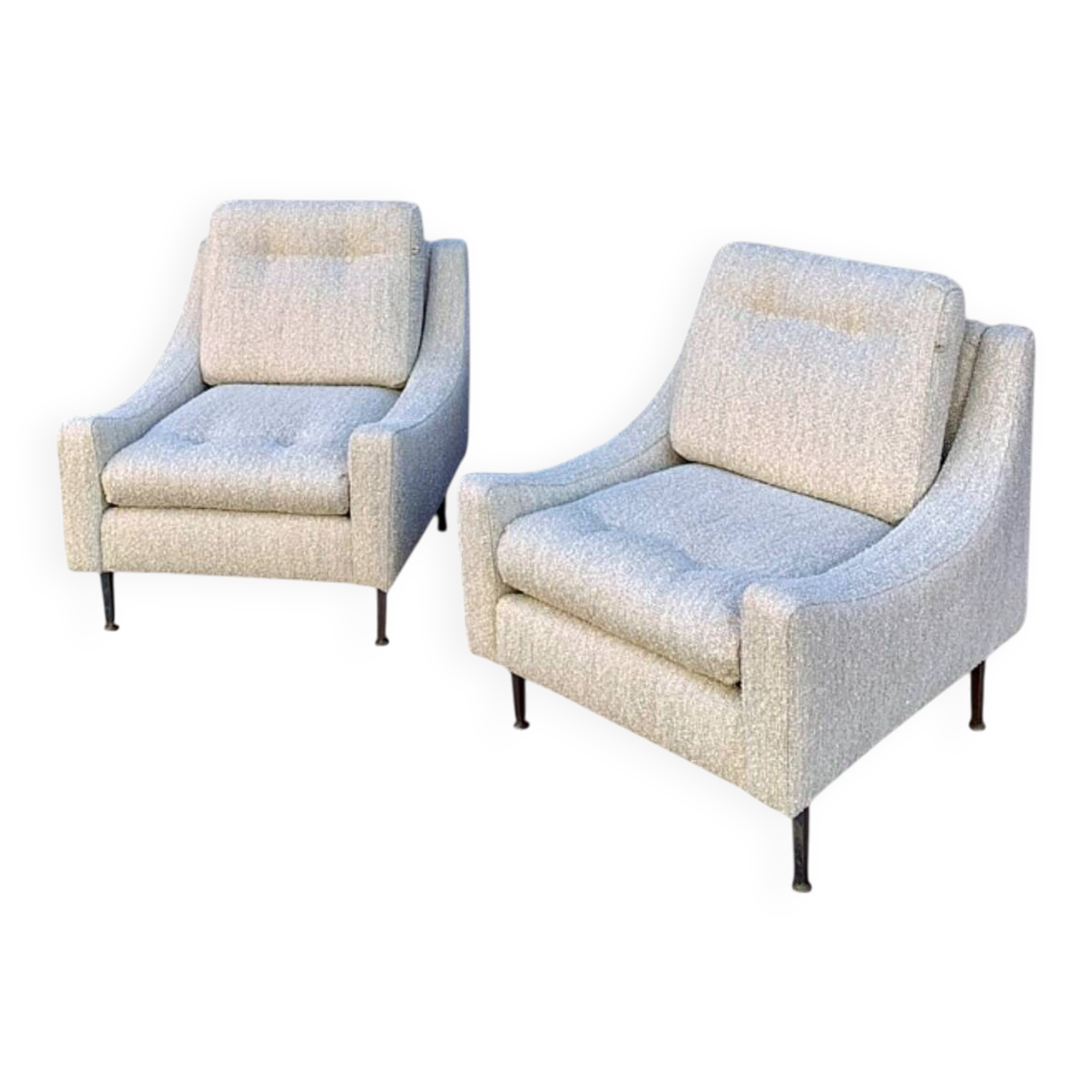 Vintage armchair pair by Souplina France