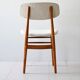Pair of Scandinavian chairs in wood and fabric