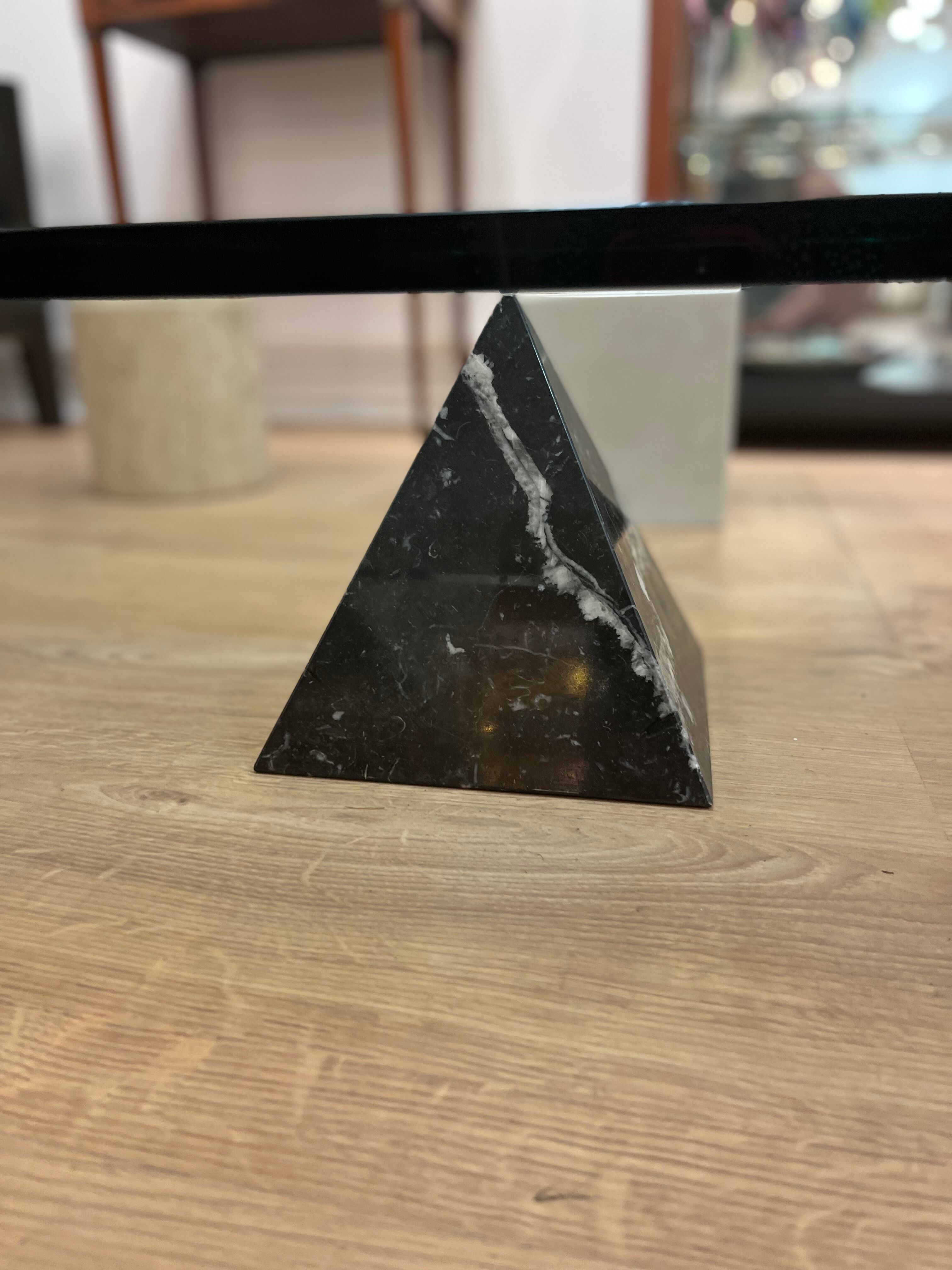 Coffee table design martinelli luce "metafora", lella & massimo vignelli