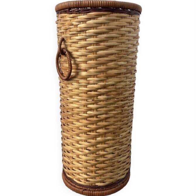 Vintage rattan umbrella stand