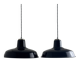 Pair of enamelled industrial workshop suspensions