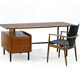 Desk of the designer Jacques Hauville vintage years 1950