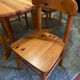 Table and chairs, pine, 1960s.