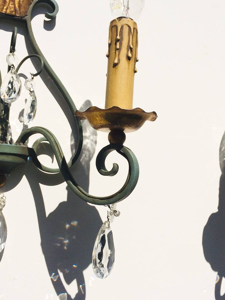 Pair of vintage neoclassical wall lights from the 50s.