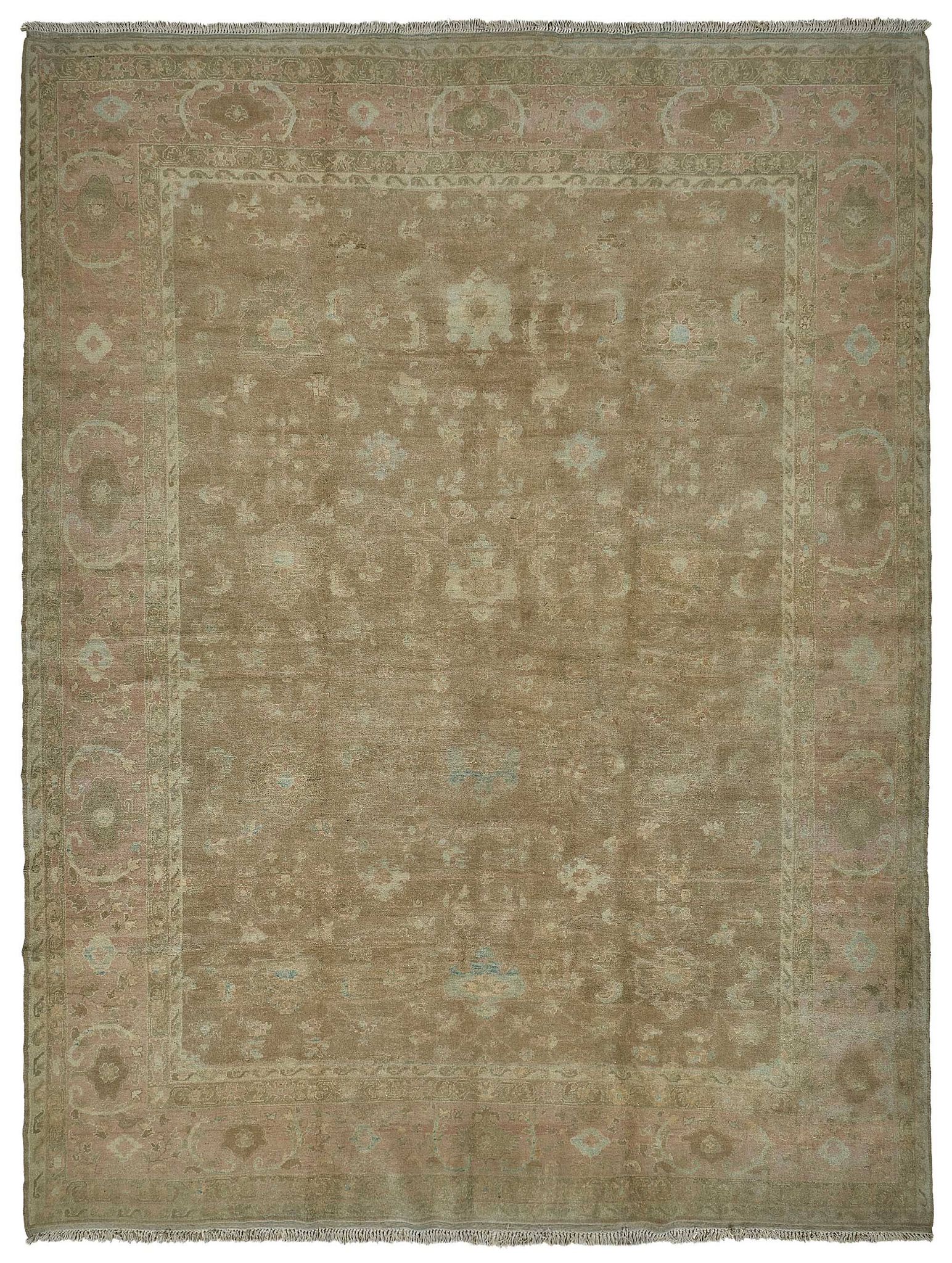 Turkish Handknotted Wool Oushak Rug 358 cm x 468 cm