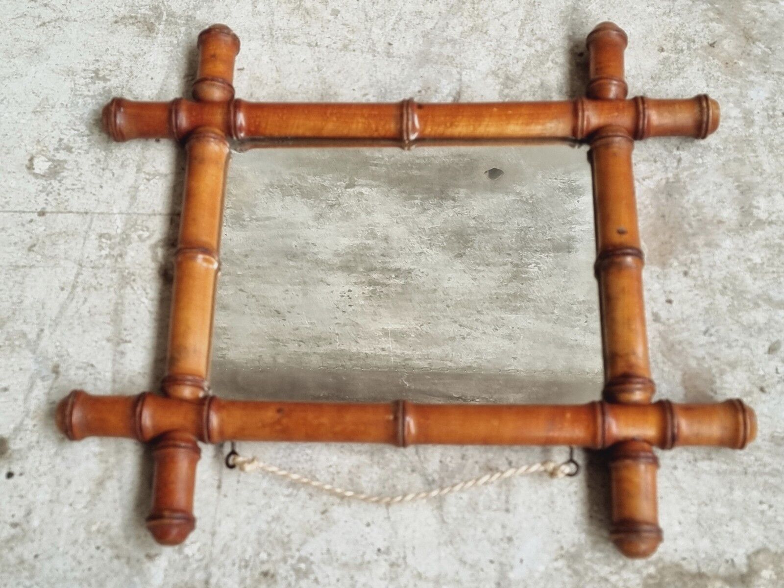 Antique mirror faux bamboo French wall mirror