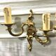 Pair Of Applique 2 Lights Bronze St Louis XV