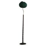 Organic Swedish floor lamp from the mid-century in burnt wood, Wabi Sabi, 1950s