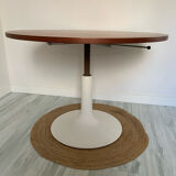 Table modulable JER – Pied tulipe en fonte – Fonderie Chenesseau Orléa