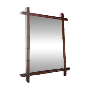 Miroir ancien bambou