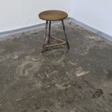 Metal and wood industrial stool