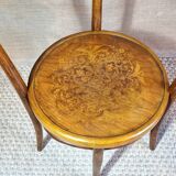Early 20th century curved wooden office chair
