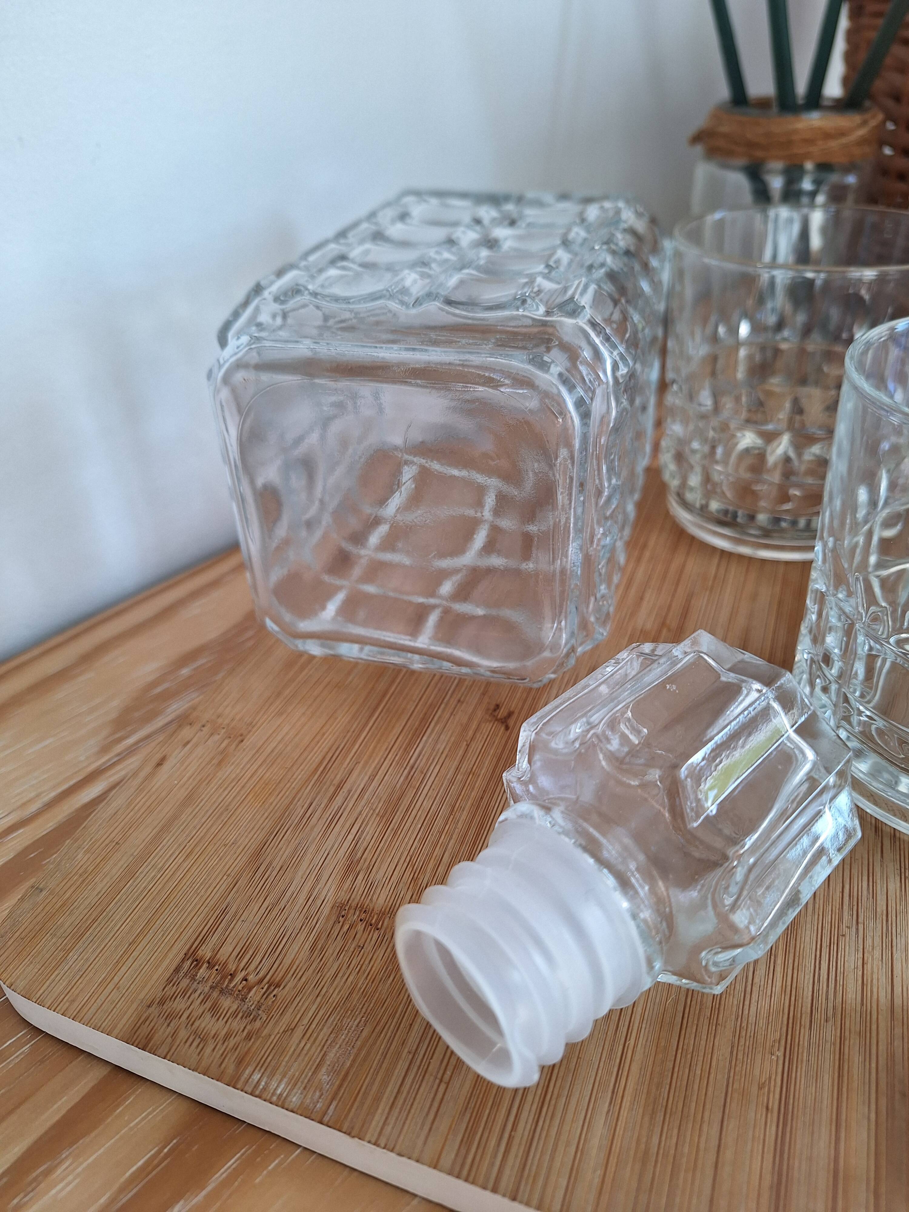 Vintage whiskey decanter and glasses