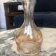 Engraved glass vase