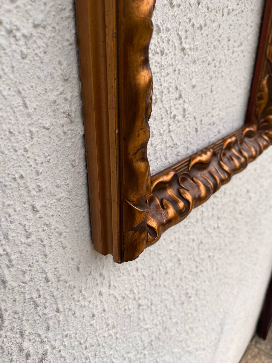 Gold colored wooden frame