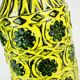 1960s bay keramik vase relief flower decor green yellow black model 76 40
