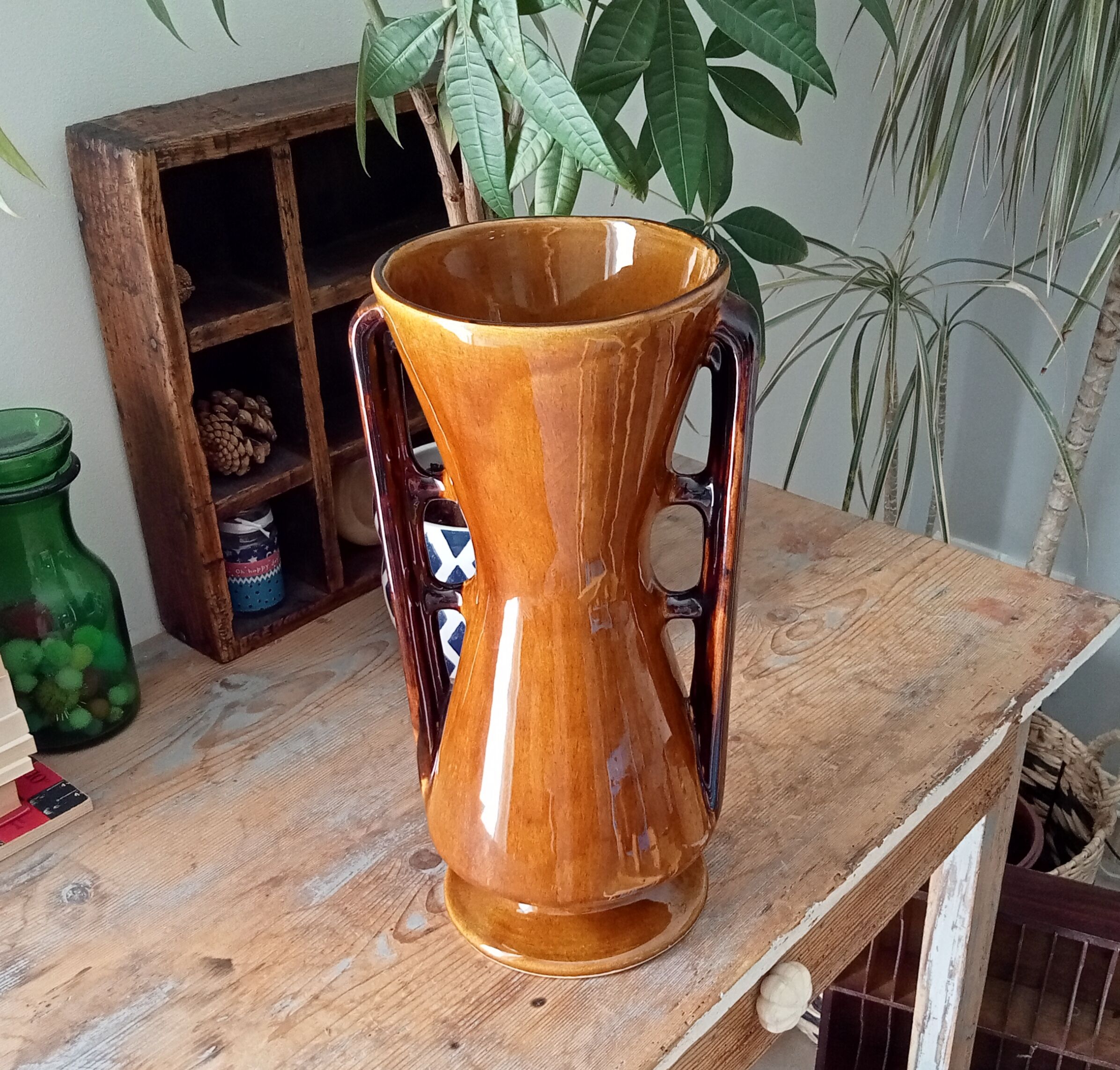 Vintage ceramic amphora vase