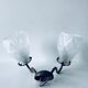 Art Deco wall lamp double fires