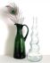 Duo of vintage Empoli glass decanters