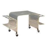Vintage kitchen trolley in plexiglass, designed in Italy in the 1970s.