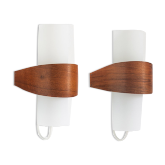 Paire d'appliques murales NX40 design par Louis Kalff pour Philips, Hollande, 1960