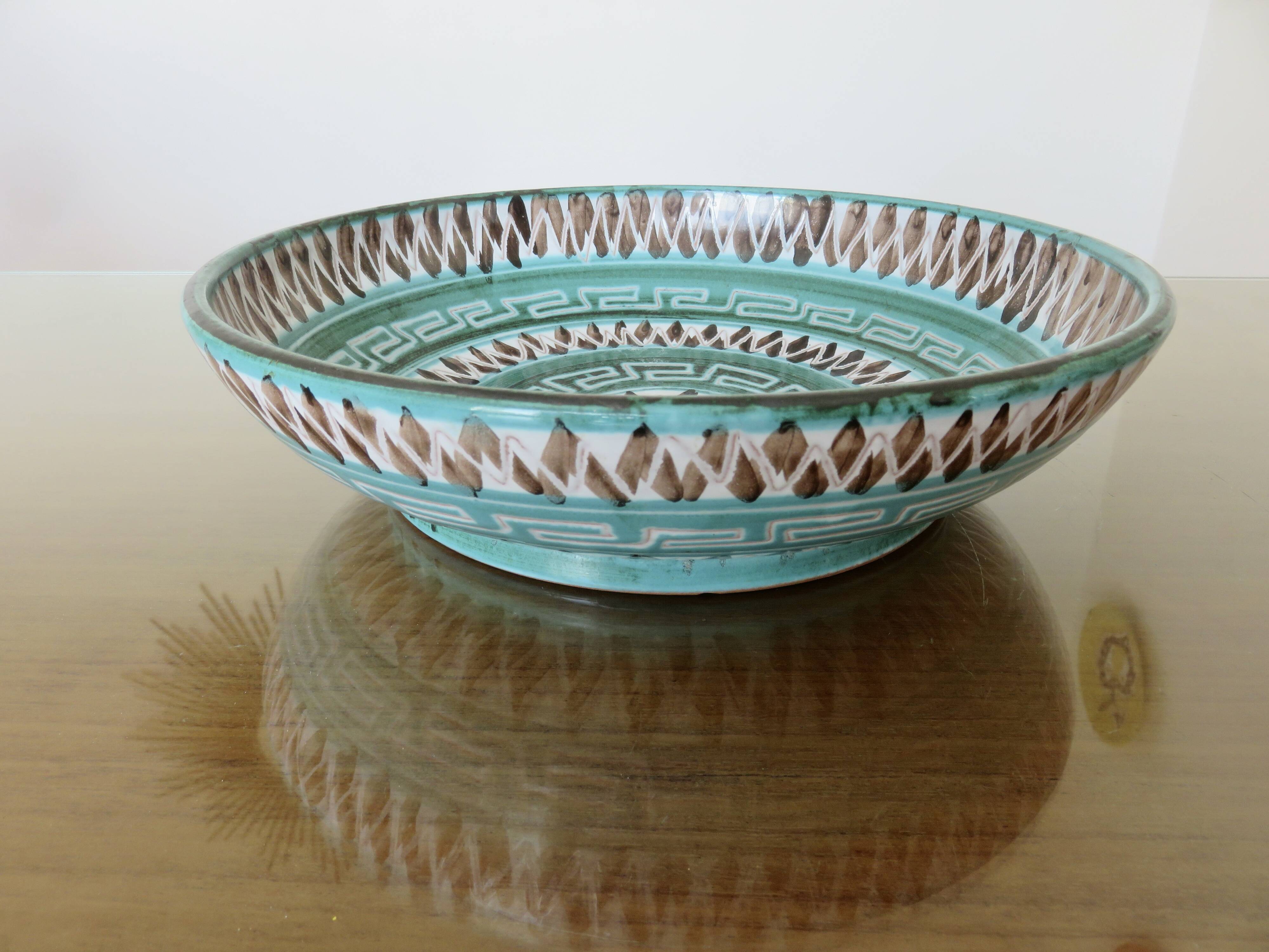 Large salad bowl by Robert Picault, signed