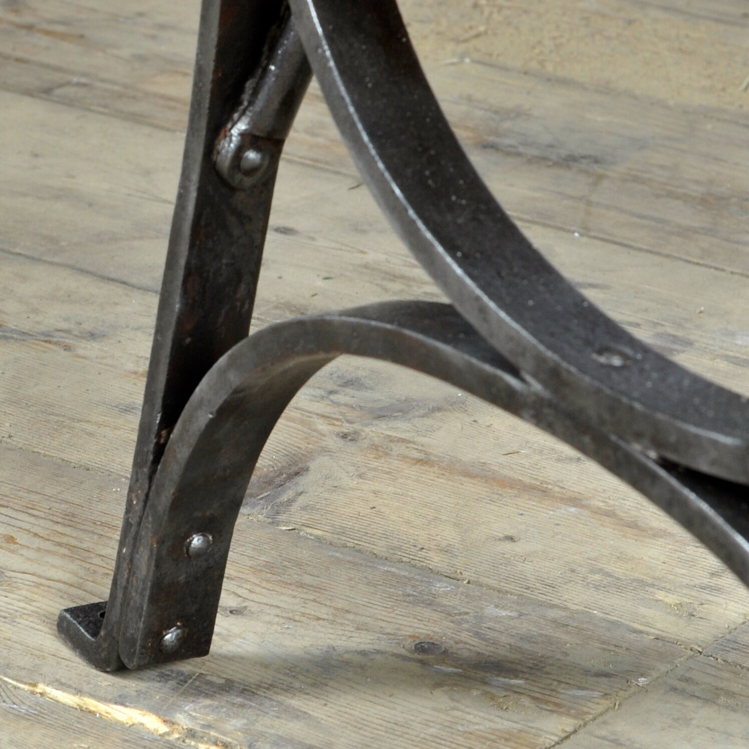 Riveted iron park bench 1920s