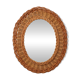 Small mid-century rattan mirror, France 1960s