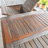 Table extérieur  en teck Unopiu avec 10 chaises