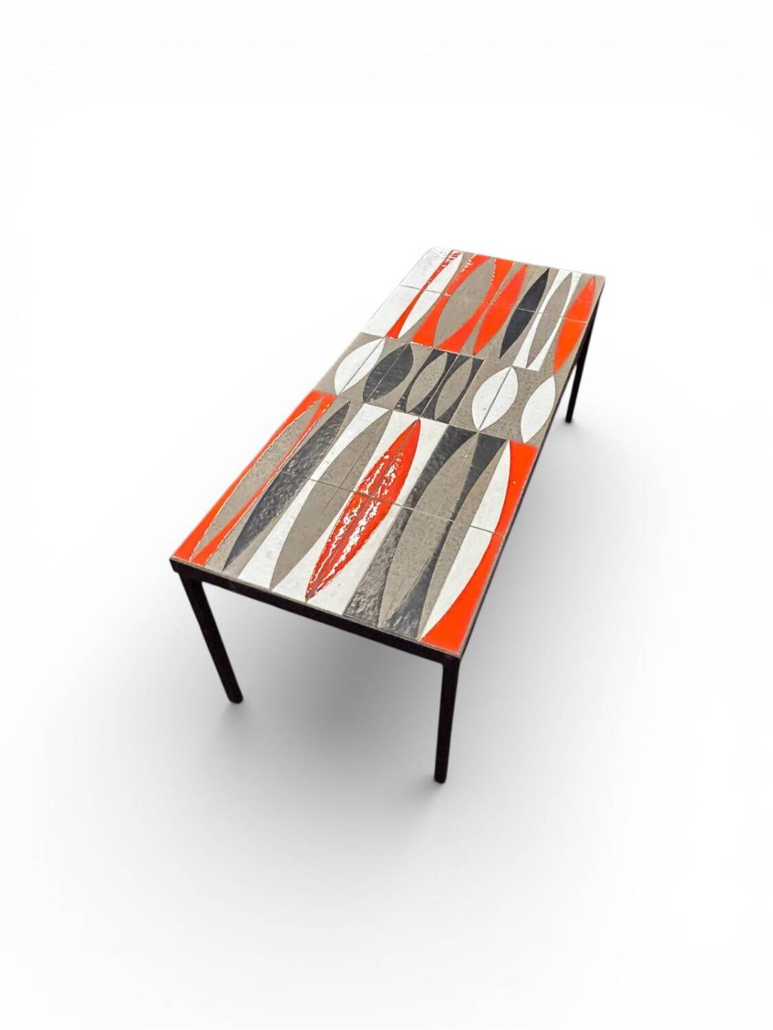 Roger capron shuttle coffee table, vallauris, france, 1960s.