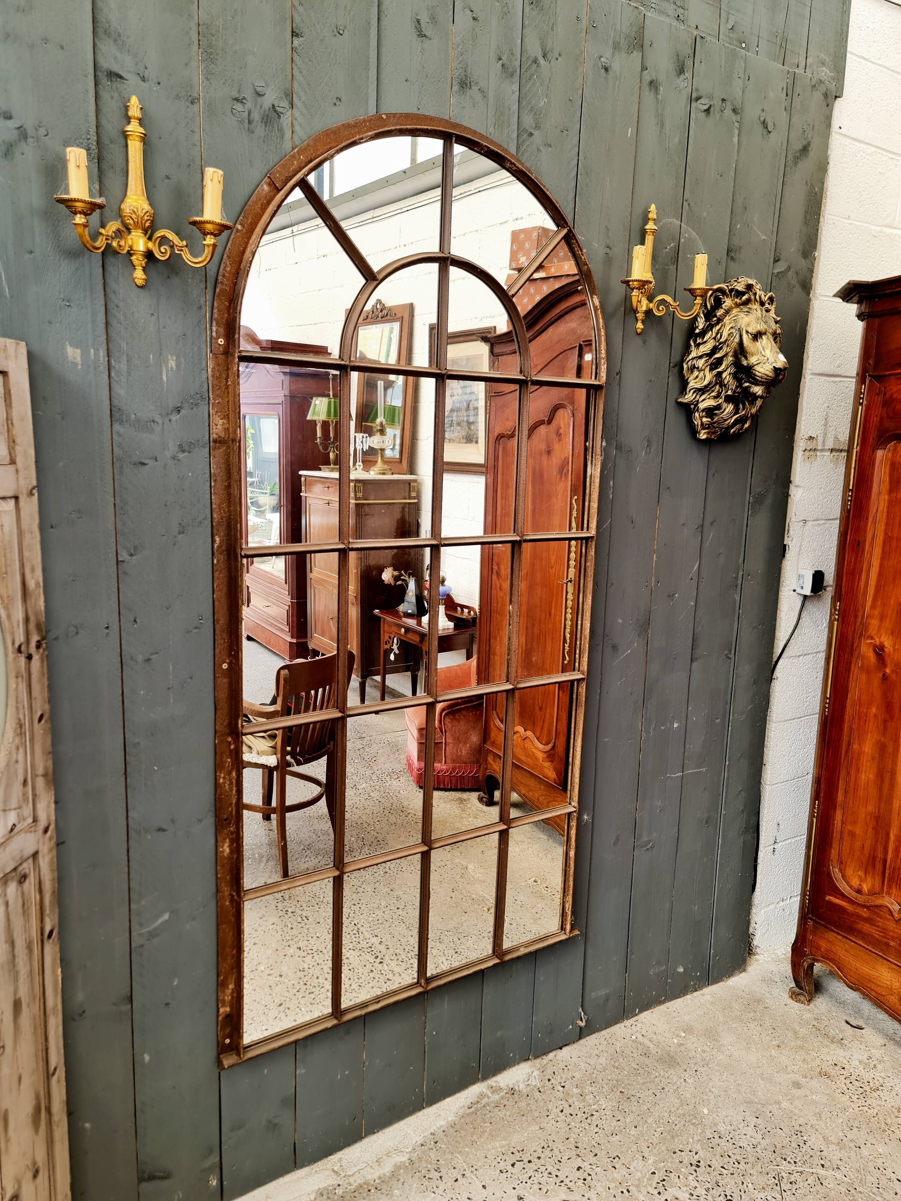 Large industrial mirror 195 cm high